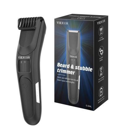 VIKICON Beard Trimmer for Men Electric Hair & Stubble Clipper 40 Length Settings Rechargeable Facial Trimmers w/2 Combs Professional Self Sharpening Blades 150 min Cordless Usage Gift for Men