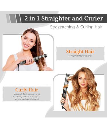 Professional Women's Hair Straighteners Layhou Straightening and Curling 2 in 1 Ceramic Plate Hair Straighteners Adjustable Temperature LCD Display Straightening Styling Tool for Long and Short Hair - Buy Online on SooperMarket.com
