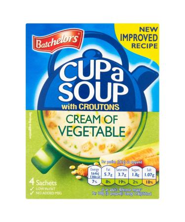 Batchelors Cup a Soup Cream of Vegetable 4.3 Ounce (Pack of 1)
