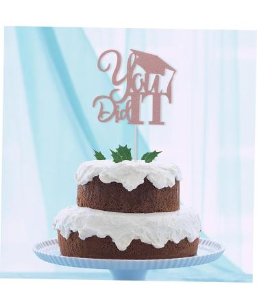 COOLHIYA 10pcs 2021 Graduation Cake Arrangement Graduation Party Supplies Glitter Graduation Pick Class of 2021 Graduation Cupcake Topper High School Grad Trencher Cap Cover Paper Food Golden 13x13.5cm - Buy Online on SooperMarket.com