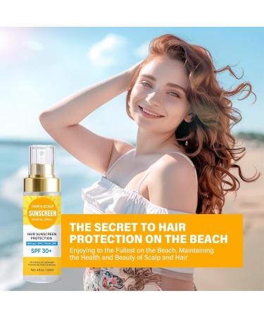 Hair & Scalp Sunscreen SPF 30 Scalp Protector Spray Prevent Hair Color Fade/Dryness Suitable for Hiking/Beach/Running Non-Greasy Formula - Buy Online on SooperMarket.com