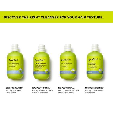 DevaCurl No-Poo Original Zero Lather Cleanser 32 fl oz - Rich Moisture for All Curl Types | Non-Stripping Formula with Fresh Rose Scent - Buy Online on SooperMarket.com