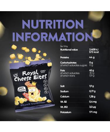 Royal Cheese Bites - 10 Bags of Low Carb Keto Snacks | Natural Oven-Baked Protein Snack | Gluten-Free Healthy Treats for Kids & Adults - Buy Online on SooperMarket.com