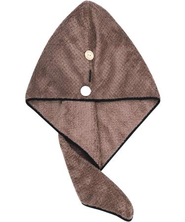 Itoda Hair Towel - Microfiber Absorbent Turban for Long Hair | Soft Durable & Fast Drying | Perfect for Home & Travel - Brown - Buy Online on SooperMarket.com