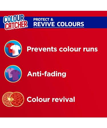 Colour Catcher Premium 2in1 Protect & Revive Laundry Sheets Prevents Colour Run Accidents and Revives Colours - 20 Sheets Unscented 1 count (Pack of 20) - Buy Online on SooperMarket.com