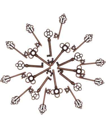 30PCS Assorted Antique Skeleton Keys - Vintage Steampunk Classic Collection in Copper - Buy Online on SooperMarket.com