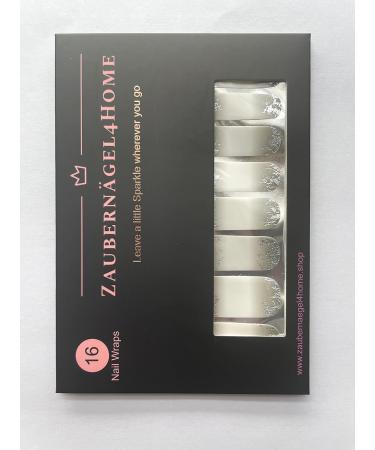 Zaubern gel4Home Nail Foils - 16 Metallic Grey Nail Wraps for Stunning Manicures | International Shipping Available - Buy Online on SooperMarket.com