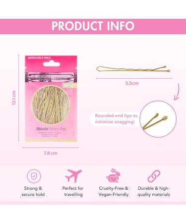 Brushworks Blonde Bobby Pins - 50 Pieces - Buy Online on SooperMarket.com