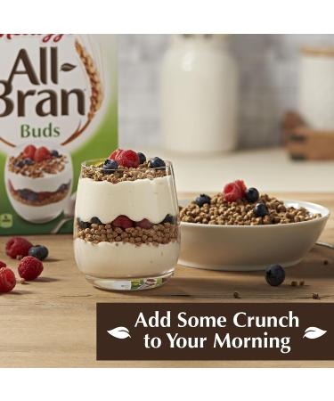 Kelloggs All Bran Buds High Fiber Cereal 22oz Box - Original Flavor with 8 Vitamins and Minerals - Buy Online on SooperMarket.com