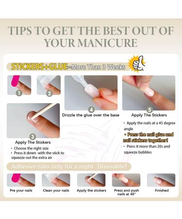 Luvadeyo 24 PCs Blue Gradient Coffin Press on Nails | Glitter Artificial False Nails for Women & Girls | Double-Sided Adhesive Tabs Included - Buy Online on SooperMarket.com