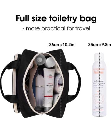 Large Full Size Black Toiletry Bag for Women - Travel Makeup Organizer - Buy Online on SooperMarket.com