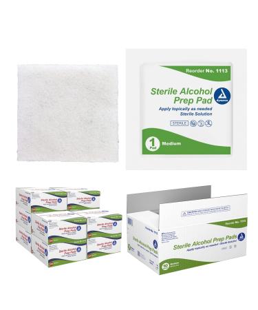 Dynarex Alcohol Prep Pads  Medical-Grade and Non-Woven Prep Pads  Saturated with 70% Isopropyl Alcohol  Rapid-Acting Antiseptic Wipes  1-Ply  Medium  1 Case of 2000 Alcohol Prep Pads (10 Boxes of 200)