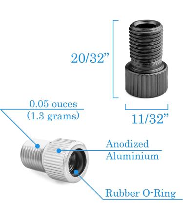 Presta Valve Adapter Air Compressor - Pump Adapter for Presta to Schrader Valve | Inflator Needle for Bike Tires and Sports Balls - Buy Online on SooperMarket.com
