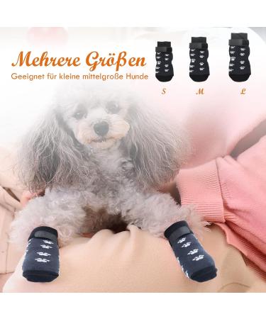 Ranypet Indoor Anti-Slip Socks for Dogs | Soft Adjustable Paw Protection with Traction Control | Ideal for Old Dogs on Hardwood Floors - 3 Pairs M Size Pf tchen Pattern - Buy Online on SooperMarket.com