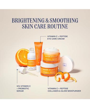 Marcelle Vitamin C + Peptide Brightening & Smoothing Eye Care Cream Vegan Cruelty-Free Hypoallergenic Non-Comedogenic Paraben-Free Fragrance-Free 15 mL - Buy Online on SooperMarket.com