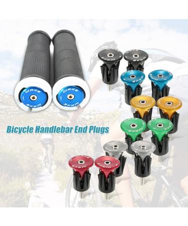 Wake Bar End Plugs - Bicycle Handlebar Caps for MTB, Road Bike, BMX - 2 Counts Rubber Sponge Aluminum - Black/Red/Gold/Blue/Gray - Buy Online on SooperMarket.com