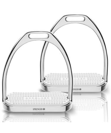Sprenger Fillis stirrups 120 mm step width I stirrup with colored insert stainless steel 2 pieces white