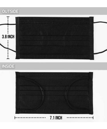 100 Pcs Black Disposable Face Masks - 3 Ply Protective Masks - Buy Online on SooperMarket.com