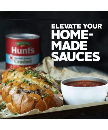 Hunt's Crushed Tomatoes No Salt Added 28 oz - Best Quality Tomatoes for Healthy Cooking - Buy Online on SooperMarket.com
