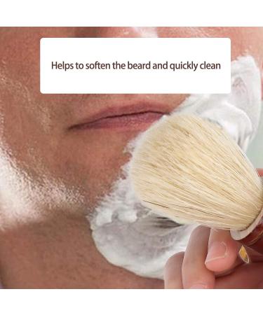 Men's Shaving Brush - Wooden Handle Facial Hair Styling Tool for Mustache & Beard - Premium Quality Shaving Brush for Men - Buy Online on SooperMarket.com
