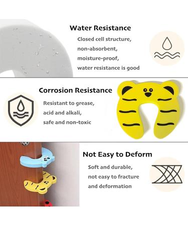 7Pcs Children's Door Stop Finger Pinch Guard Set - Child Safety Foam Cushion to Prevent Injuries and Lockouts - Buy Online on SooperMarket.com