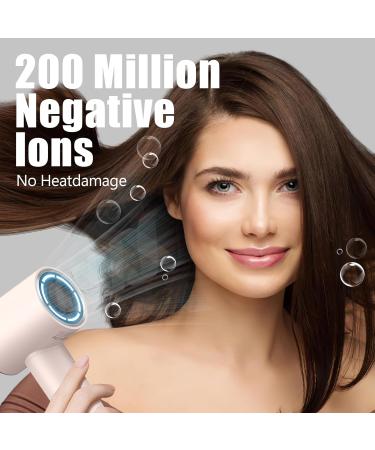 Slopehill Hair Dryer - 110 000 RPM High-Velocity Low Noise Lightweight | Intelligent Temperature Control for Home Salon & Travel - Pink & Rose Gold - Buy Online on SooperMarket.com