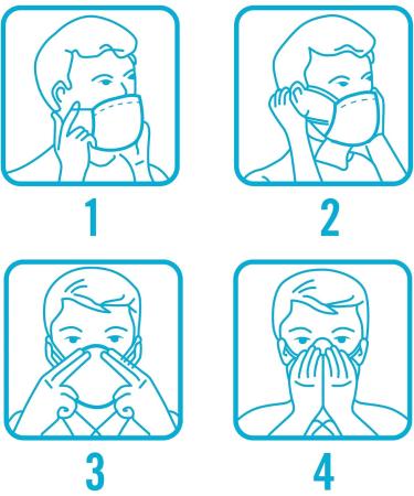 Buy Homedics IIR Medical Disposable Masks - 50 pcs | Three-Layer Respiratory Protection Adjustable Nose Bracket Dust Protection - Buy Online on SooperMarket.com