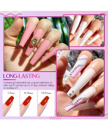 Saviland Gel Nail Polish Kit - 33PCS Soak-off UV LED French Manicure Set with Base, Top Coat - 30 Colors, Beauty Gift for Girls - Buy Online on SooperMarket.com