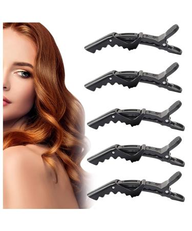 Yueci 5-Piece Crocodile Hair Clips - Professional Plastic Styling Clamps for Hairdressers & Salon Use - Buy Online on SooperMarket.com