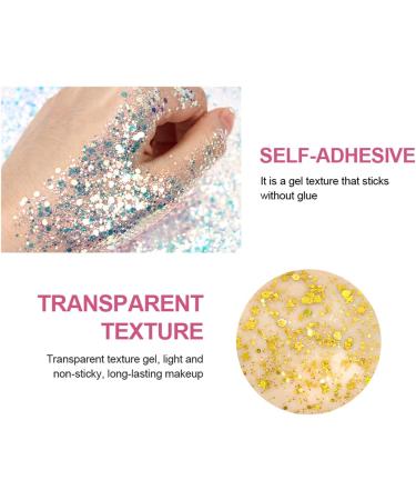 6 Colors Glitter Gel Set for Eyes, Hair, Nails - Sparkling Mermaid Holographic Sequins - Festival & Halloween Makeup Kit - Buy Online on SooperMarket.com