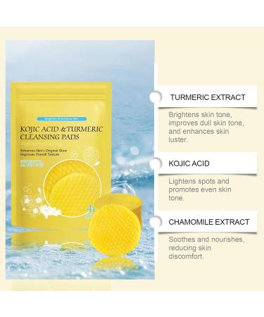Turmeric Kojic Cleansing Pads Resurfacing Pads for Face & Body Turmeric Kojic Exfoliatings Cleansing Pads Balances Skin Oil And Water Fades Dark spots Fades Discoloration Facial Spon - Buy Online on SooperMarket.com