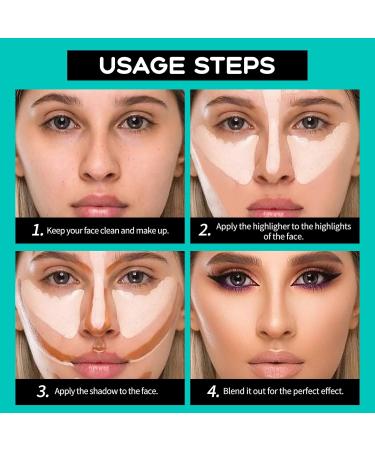 HOSAILY 2 Colors Double Head Contour Stick Highlighter Concealer Pen 2 in 1 Bronzer Contouring Highlight Stick Waterproof Cream Contour Stick Face Brighten Facial Shape Makeup Pencil 02# - Buy Online on SooperMarket.com