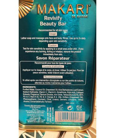 Makari Ultimate Intense Blue Crystal Revivify Beauty Bar Soap 7 oz | Brightening Exfoliating Soap with Glutathione, Kojic Acid, and Collagen - Buy Online on SooperMarket.com