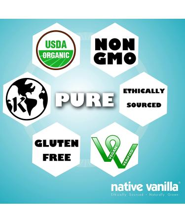 Native Vanilla - Organic Pure Vanilla Extract 4 fl oz - Ideal for Cooking, Baking, and Dessert Crafting - Buy Online on SooperMarket.com