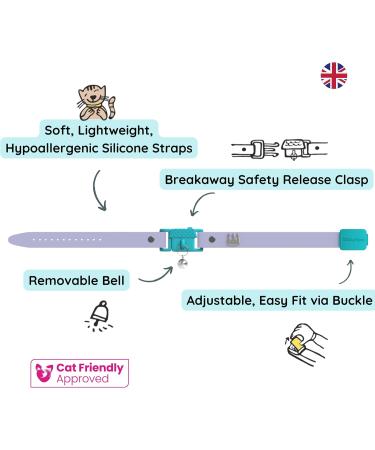 Shop Kittyrama Cat & Kitten Collars - Vogue Approved Vet-Approved Hypoallergenic & Comfortable - Mauve & Other Styles Available - Buy Online on SooperMarket.com