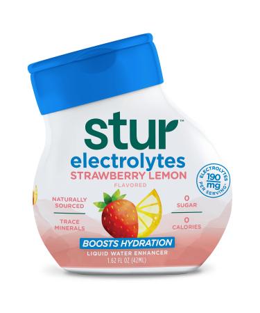 Stur Liquid Water Enhancer | Strawberry Lemon | Sweetened with Stevia | High in Vitamin C & Antioxidants | Sugar Free | Zero Calories | Keto | Vegan | 5 Bottles, Makes 120 Drinks