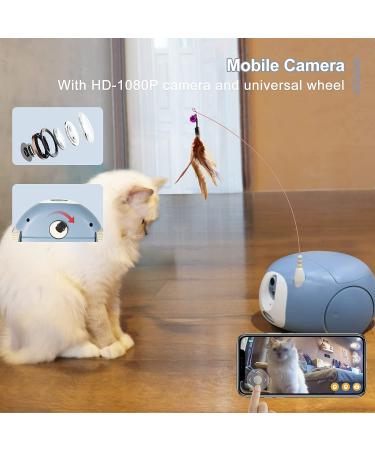 Pumpkii Home Robot Pet Camera with Treat Dispenser, App Control, 2-Way Audio, 1080P HD Camera, Night Vision | Interactive Cat Dog Toy - Buy Online on SooperMarket.com