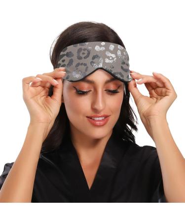 Haskirky Light Blocking Eye Mask | Adjustable Breathable Adult Men and Women | Travel, Yoga, Meditation | Deep Sleep Comfort | Silver Brown Leopard - Buy Online on SooperMarket.com