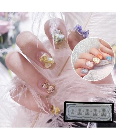 Nail Carving Mold - Creative Silicone 3D Bear Butterfly Manicure Tools for Home - High Toughness International Shipping - Buy Online on SooperMarket.com