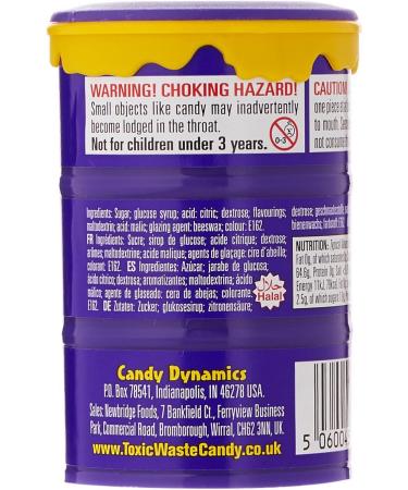12 x Purple Toxic Waste Drum Candy Sweets - Ultra Sour Flavours (Grape BlackBerry Blueberry Blackcurrant & Black Cherry) - Buy Online on SooperMarket.com