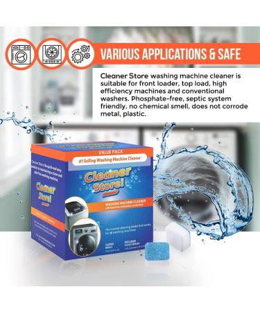Instantly Fresh Washing Machine Cleaner Tablets - Deep Cleaning for Front Load & Top Load Washers (20 Count) - Buy Online on SooperMarket.com