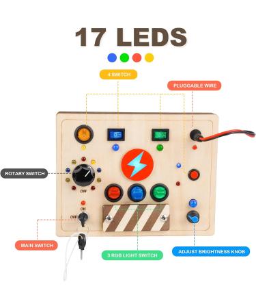 Joyreal Montessori Busy Board | Educational Wooden Toys for Toddlers 2-4 Years | Motor Skills Development - Buy Online on SooperMarket.com