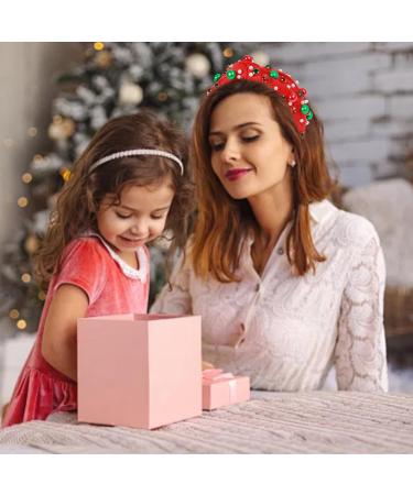 Bohue Rhinestone Pearl Knotted Headband Christmas Wide Headband Fashion Hair Bands Cross Knot Twisted Girl Hair Accessories for Christmas Party (Green) - Buy Online on SooperMarket.com