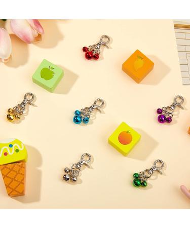 6 Piece Pet Bells for Collars - Loud Dog Bubbles & Key Rings - Colorful Triple Bell Charms (Green Red Blue Purple Silver Gold) for Dogs - Buy Online on SooperMarket.com