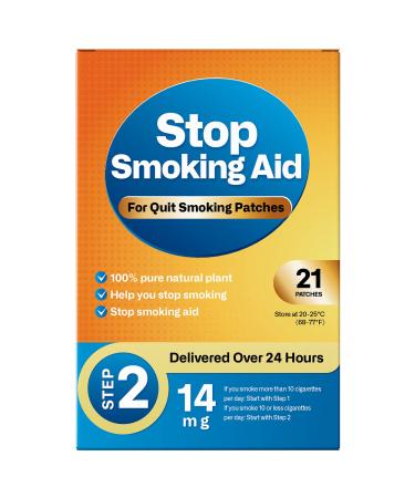 Neenoxtub Smoking Aid Stop Smoking Patches to Quit Smoking - Step 1, Easy and Effective Anti-Smoking Stickers Step 1  21 Patches,21 mg (Step 2)