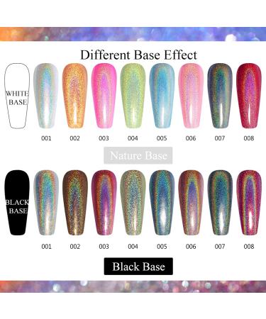 MIZHSE Holographic Gel Nail Polish Set - Galaxy Chameleon Glitter Lacquer for Salon-Worthy Nail Art at Home - Buy Online on SooperMarket.com