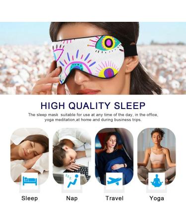 Haskirky Light Blocking Eye Mask - Breathable & Adjustable for Adults | Perfect for Travel, Yoga, Meditation, Office, & Deep Sleep | Comfortable & Colorful - Buy Online on SooperMarket.com