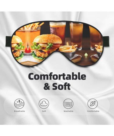 Chicken Leg Burger Sleep Mask - Adjustable & Breathable Eye Mask for Comfort | Fashionable International Shipping - Buy Online on SooperMarket.com