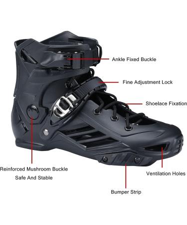 Professional Inline Skates for Men and Women | Comfortable Speed Racing Skates | Beginner Roller Skates | Black | Size Men 5.5/Women 6.5 - Buy Online on SooperMarket.com