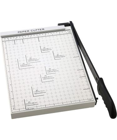 Paper Trimmer  A4 Paper Cutter  Heavy Duty Photo Guillotine Paper Cutter Machine for Office Home Use  12 inch Cut Length  12.5" x 9.8" (Use for A4-B7) White - Buy Online on SooperMarket.com